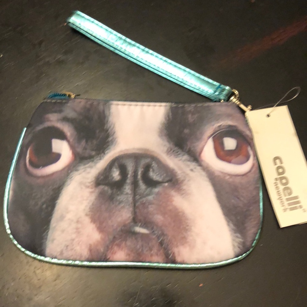 NWT cappella  “Boston Terrier” wristlet